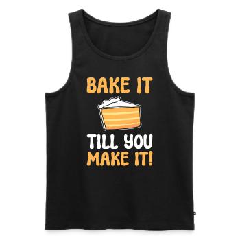 Bake It Till You Make It Bäckerei Angestellter - Männer Premium Bio Tank Top - Schwarz - Vorne - AI Model Male 178 light (178cm)