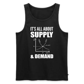 Wirtschaftswirtschaft Humor Statistiker - Männer Premium Bio Tank Top - Schwarz - Vorne - AI Model Male 178 light (178cm)