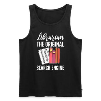 Librarian The Original Search Engine Kataloger - Männer Premium Bio Tank Top - Schwarz - Vorne - Michal (187cm)