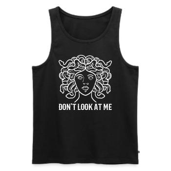 Don't Look At Me Mythologe - Männer Premium Bio Tank Top - Schwarz - Vorne - AI Model Male 178 light (178cm)