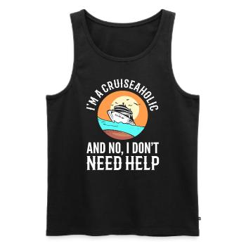 Kreuzfahrtschiffleben Tourist - Männer Premium Bio Tank Top - Schwarz - Vorne - Michal (187cm)