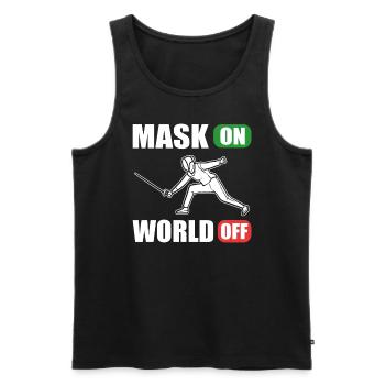Fechten Kampfsport Schwertkämpfer - Männer Premium Bio Tank Top - Schwarz - Vorne - Michal (187cm)