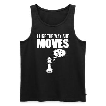 I Like The Way She Moves Brettspiel - Männer Premium Bio Tank Top - Schwarz - Vorne - Michal (187cm)