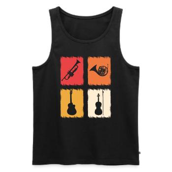 Musikinstrumente Musikdirektor - Männer Premium Bio Tank Top - Schwarz - Vorne - Michal (187cm)