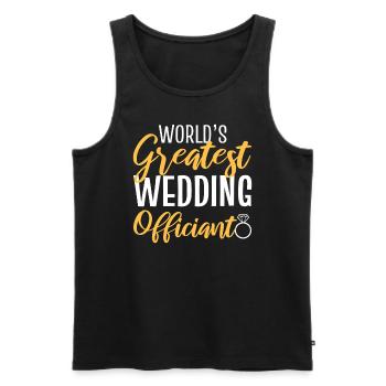 Lustige Hochzeitsoffizierin Richter - Männer Premium Bio Tank Top - Schwarz - Vorne - Michal (187cm)