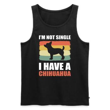 I'm Not Single I Have A Chihuahua - Männer Premium Bio Tank Top - Schwarz - Vorne - Michal (187cm)