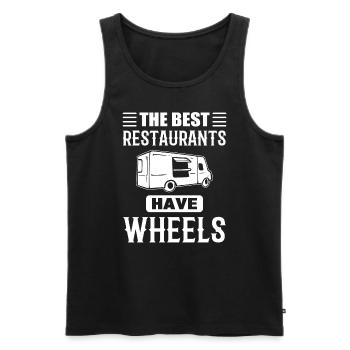Restaurant auf Rädern Koch oder Kochen - Männer Premium Bio Tank Top - Schwarz - Vorne - Michal (187cm)