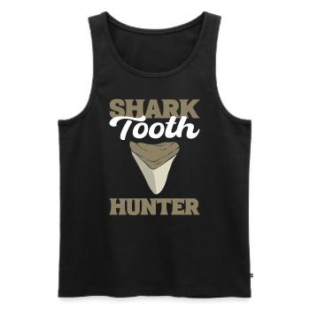 Shark Tooth Hunter Paläontologe - Männer Premium Bio Tank Top - Schwarz - Vorne - AI Model Male 178 light (178cm)