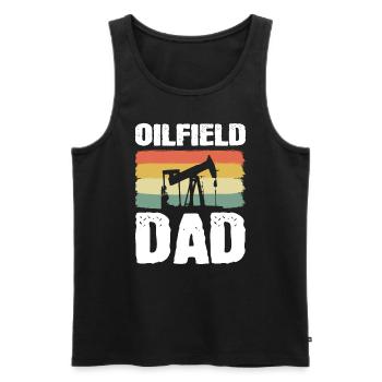 Oilfield Dad Ölfeldarbeiter - Männer Premium Bio Tank Top - Schwarz - Vorne - AI Model Male 178 light (178cm)