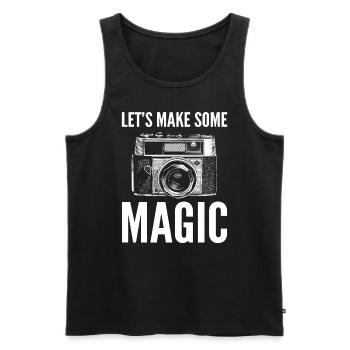 Let's Make Some Magic Videograf - Männer Premium Bio Tank Top - Schwarz - Vorne - Michal (187cm)