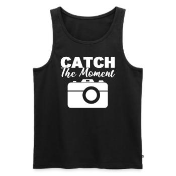 Catch The Moment Professioneller Fotograf - Männer Premium Bio Tank Top - Schwarz - Vorne - Michal (187cm)