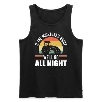 Lustiger Bauer Landwirt - Männer Premium Bio Tank Top - Schwarz - Vorne - AI Model Male 178 light (178cm)