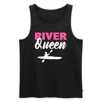 River Queen Kajakfahrer - Männer Premium Bio Tank Top - Schwarz - Vorne - AI Model Male 178 light (178cm)