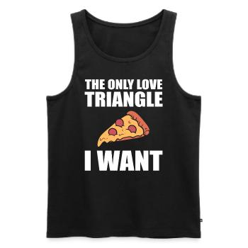 Lustiger Pizza -Liebhaber Pizzalieferdienst - Männer Premium Bio Tank Top - Schwarz - Vorne - Michal (187cm)