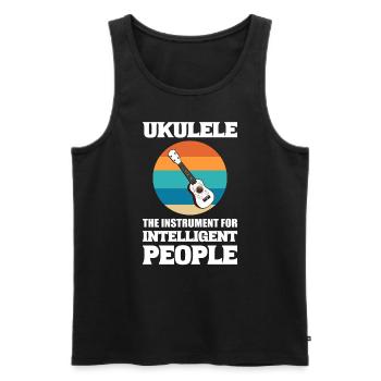 Lustiger Ukelele -Liebhaber Luthier - Männer Premium Bio Tank Top - Schwarz - Vorne - Michal (187cm)