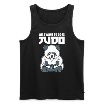 All I Want To Do Is Judo Judoka - Männer Premium Bio Tank Top - Schwarz - Vorne - Michal (187cm)