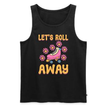 Coole Rollschuhe Eisbahn - Männer Premium Bio Tank Top - Schwarz - Vorne - AI Model Male 178 light (178cm)