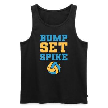 Bump Set Spike Volleyballspieler - Männer Premium Bio Tank Top - Schwarz - Vorne - AI Model Male 178 light (178cm)