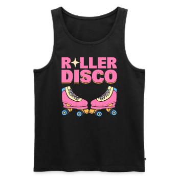 Roller Disco Inlineskater - Männer Premium Bio Tank Top - Schwarz - Vorne - Michal (187cm)