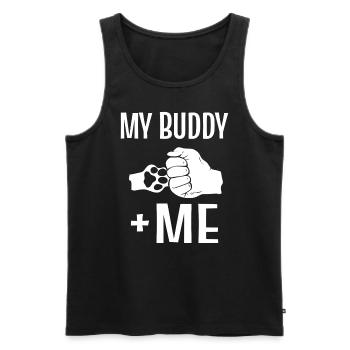 My Buddy + Me Haustiersitter - Männer Premium Bio Tank Top - Schwarz - Vorne - AI Model Male 178 light (178cm)