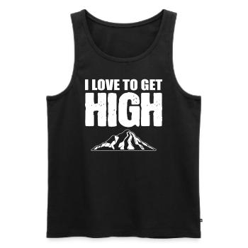 Bergklettersport Bergsteiger - Männer Premium Bio Tank Top - Schwarz - Vorne - Michal (187cm)