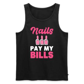 Lustiger Nagel -Techniker Nagelkünstler - Männer Premium Bio Tank Top - Schwarz - Vorne - Michal (187cm)