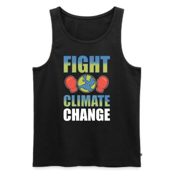 Fight Climate Change Umweltschützer - Männer Premium Bio Tank Top - Schwarz - Vorne - AI Model Male 178 light (178cm)