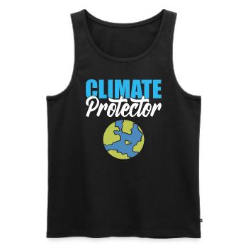 Globale Erwärmung Grüner Aktivist - Männer Premium Bio Tank Top - Schwarz - Vorne - AI Model Male 178 light (178cm)