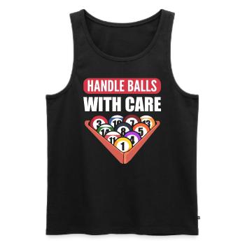 Lustiger Billard Billardspieler - Männer Premium Bio Tank Top - Schwarz - Vorne - Michal (187cm)