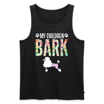 My Children Bark Hunde Haustieradoption - Männer Premium Bio Tank Top - Schwarz - Vorne - AI Model Male 178 light (178cm)