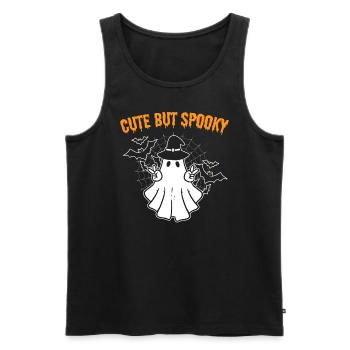 Cute But Spooky Halloween -Enthusiast - Männer Premium Bio Tank Top - Schwarz - Vorne - Michal (187cm)