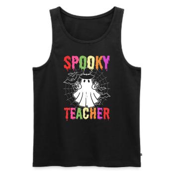 Spooky Teacher Vorschullehrer - Männer Premium Bio Tank Top - Schwarz - Vorne - Michal (187cm)