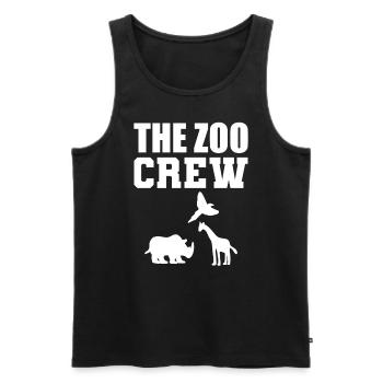 The Zoo Crew Tierpfleger - Männer Premium Bio Tank Top - Schwarz - Vorne - Michal (187cm)
