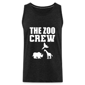 The Zoo Crew Tierpfleger - Männer Premium Bio Tank Top - Anthrazit - Vorne - Alexander (188cm)