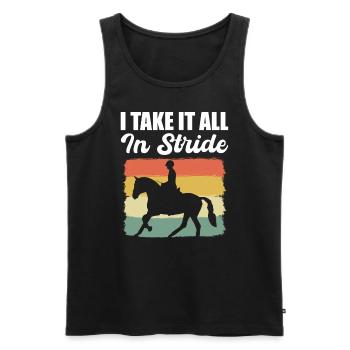 Pferderennen Reiter - Männer Premium Bio Tank Top - Schwarz - Vorne - AI Model Male 178 light (178cm)
