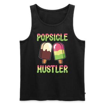 Lustiger Eis am Stiel Konditor - Männer Premium Bio Tank Top - Schwarz - Vorne - AI Model Male 178 light (178cm)