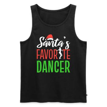 Santa's Favorite Dancer Straßentänzer - Männer Premium Bio Tank Top - Schwarz - Vorne - Michal (187cm)