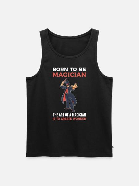 Magierleben Zauberer - Männer Premium Bio Tank Top - Schwarz