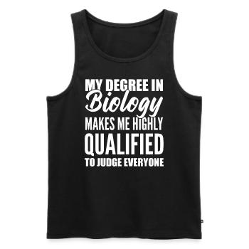 Lustiger Biologe Biologie - Männer Premium Bio Tank Top - Schwarz - Vorne - Michal (187cm)