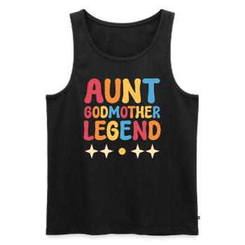 Aunt Godmother Legend Erzieher - Männer Premium Bio Tank Top - Schwarz - Vorne - Michal (187cm)