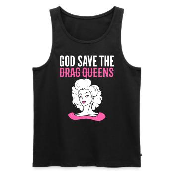 God Save The Drag Queens Weiblicher Imitator - Männer Premium Bio Tank Top - Schwarz - Vorne - Michal (187cm)