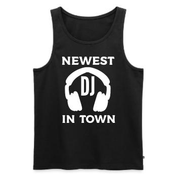 DJ Musik Disc Jockey - Männer Premium Bio Tank Top - Schwarz - Vorne - Michal (187cm)