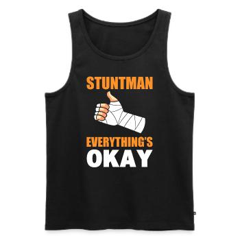 Lustiger Stuntman - Männer Premium Bio Tank Top - Schwarz - Vorne - Michal (187cm)