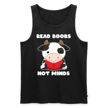Kuhlesebuch Buchliebhaber - Männer Premium Bio Tank Top - Schwarz - Vorne - Michal (187cm)