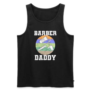 Barber Daddy Friseur - Männer Premium Bio Tank Top - Schwarz - Vorne - AI Model Male 178 light (178cm)
