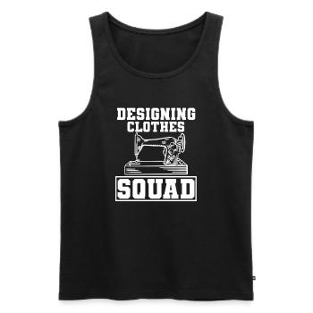 Nähmaschinenliebhaber Stylist - Männer Premium Bio Tank Top - Schwarz - Vorne - AI Model Male 178 light (178cm)