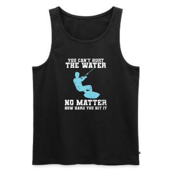 Lustiges Wakeboarden Wakeboarder - Männer Premium Bio Tank Top - Schwarz - Vorne - Michal (187cm)
