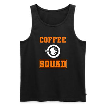 Kaffeeliebhaber Café -Arbeiter - Männer Premium Bio Tank Top - Schwarz - Vorne - AI Model Male 178 light (178cm)