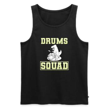 Drums Squad Bandmitglied - Männer Premium Bio Tank Top - Schwarz - Vorne - AI Model Male 178 light (178cm)
