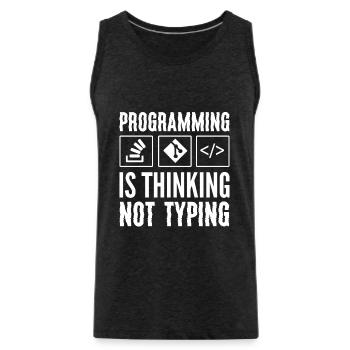 Lustiger Softwareentwickler Computerprogrammierer - Männer Premium Bio Tank Top - Anthrazit - Vorne - Alexander (188cm)